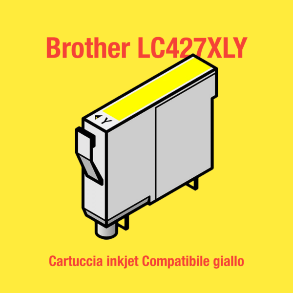 Cartouche jaune compatible Brother LC427XLY