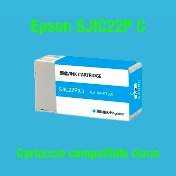 Epson SJIC22P C Cartuccia compatibile Ciano